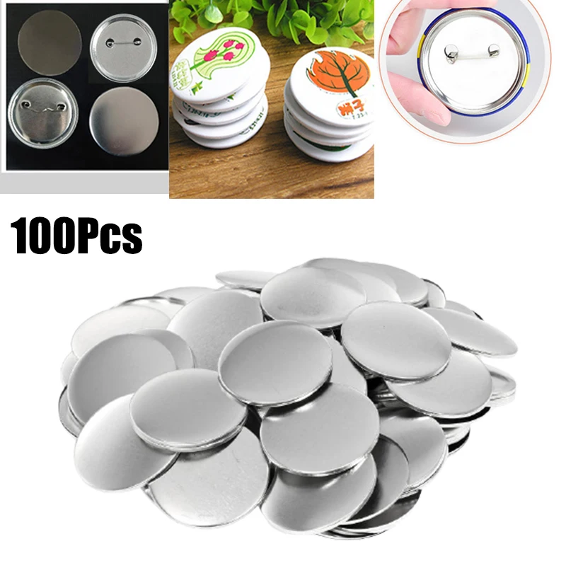 Lot de 100 pièces de fabricati - Button Badge Blank avis et prix