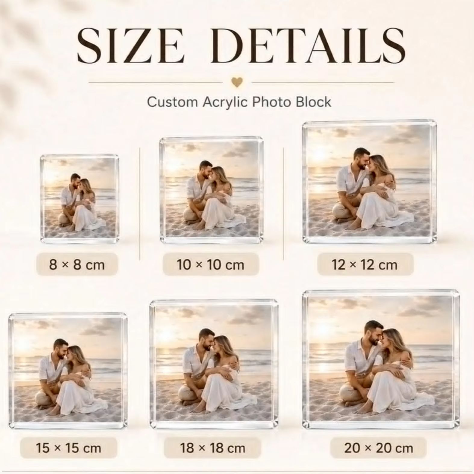 Bloc en acrylique personnalisé - Photo Acrylic Block avis et prix