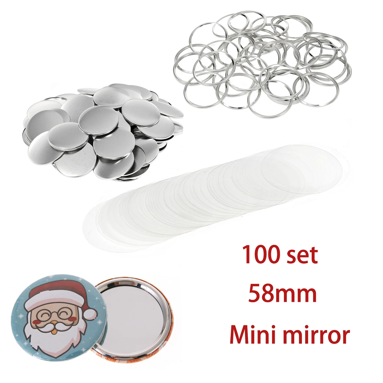 100 ensembles de 58 mm de maté - Button Badge Blank avis et prix